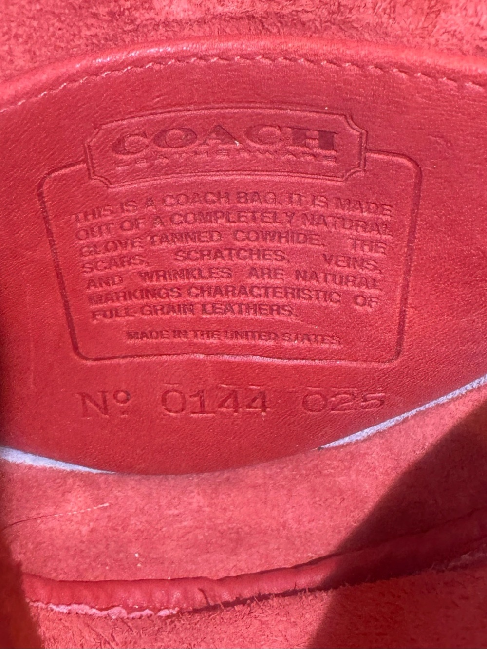Vintage Coach Belt Bag Crossbody Shoulder Fanny Pack Pouch Red Leather Push Lock - Picture 4 of 10